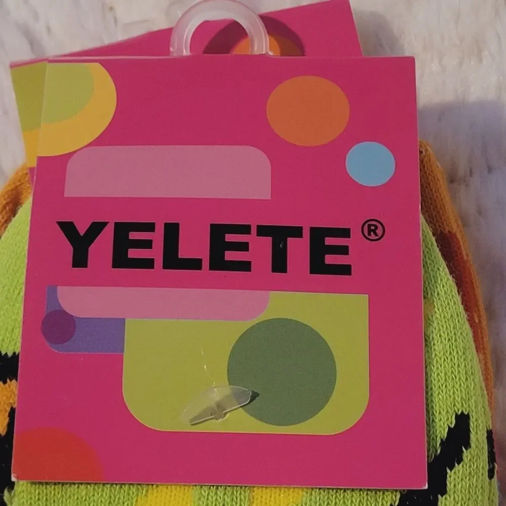 Yelete Big Candy Novelty Crew Socks 3 Pair Bright Bold Colors Size 9-11 New